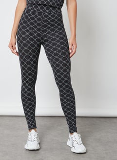 Buy Monogram Leggings Black in UAE