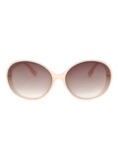 Buy Women's UV Protection Round Frame Sunglasses with Case in Saudi Arabia