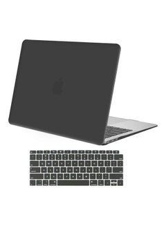 Buy MacBook Air 13 inch Case With keyboard M1 A2337 A2179 A1932 2020 2019 2018 Release, Slim Plastic Matte Hard Cover Compatible Mac Air 13.3 inch with Retina Display Touch ID Black in UAE