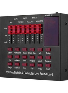 Buy V8 Plus Mobile And Computer Live Sound Card Black in UAE