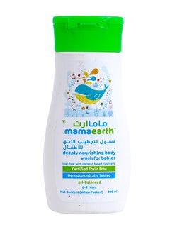 Buy Toxic-free Dermatologically Tested Deeply Nourishing Body Wash for Babies with Cocounut Cleanser, 0-5 Years, 200ml in UAE