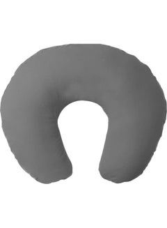 Buy Soft Neck Pillow Polyester Grey 65x45cm in Saudi Arabia