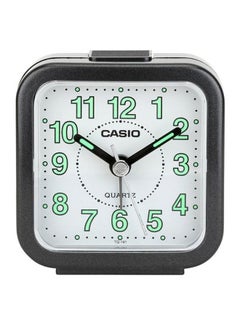 Buy Analog Alarm Desk Clock White/Black/Green 67x64x34mm in Egypt