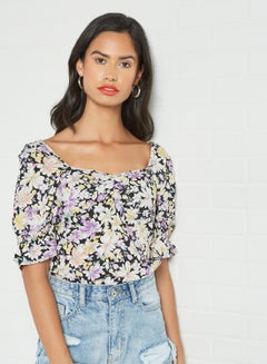 Buy Floral Print Top Multicolour in Egypt