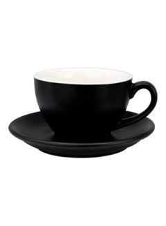 Buy Coffee Cup With Saucer Black 13x6x11cm in Saudi Arabia