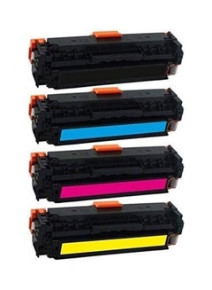 اشتري 4-Piece Compatible Toner Cartridge Set CF400/CF401/CF402/CF403 Black/Cyan/Yellow/Magenta في الامارات