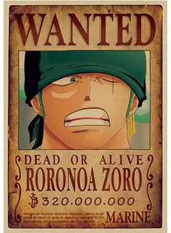 Buy Anime Bounty Posters Roronoa Zoro Multicolour in UAE