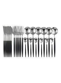 Buy 24-Piece Cutlery Set Multicolour in Saudi Arabia