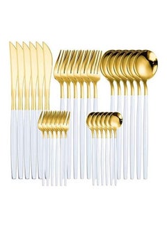 Buy 30-Piece Knife Fork Spoon Full Set Multicolour in Saudi Arabia