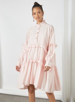 Buy Oversized Midi Dress Pink in UAE