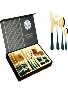 Buy 24-Piece Cutlery Set Multicolour in Saudi Arabia