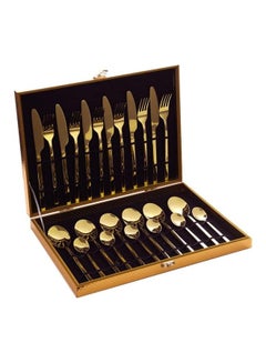 Buy 24-Piece Cutlery Set Gold in Saudi Arabia