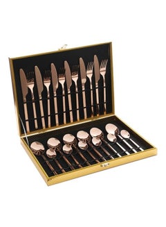 Buy 24-Piece Cutlery Set Rose Gold in Saudi Arabia