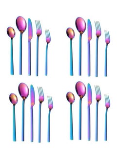 Buy 20-Piece Cutlery Set Multicolour in Saudi Arabia