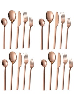 Buy 20-Piece Cutlery Set Rose Gold in Saudi Arabia