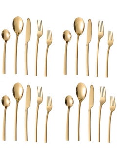 Buy 20-Piece Cutlery Set Gold in Saudi Arabia