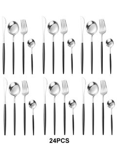 Buy 24-Piece Dinnerware Cutlery Set Multicolour in Saudi Arabia