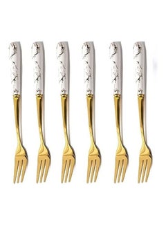 Buy 6-Piece Dinnerware Cutlery Set Multicolour in Saudi Arabia