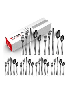 Buy 30-Piece Cutlery Set Silver in Saudi Arabia