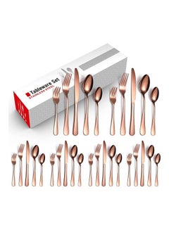 Buy 30-Piece Cutlery Set Rose Gold in Saudi Arabia