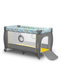 Buy Sven Plus 2 In 1 Travel Bed Baby Playpen, Yellow in UAE