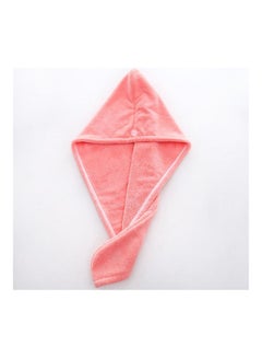 Buy Microfiber Hair Towel Wrap Pink 65x24cm in Saudi Arabia