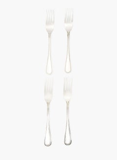 Buy 4 Piece Forks Set - Made Of Stainless Steel - Silverware Flatware - Fork Set - Serves 4 - Design Silver Mallow Silver Mallow 4 Pc Fork in UAE