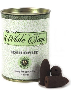 Buy White Sage Backflow Incense Cones Brown in UAE