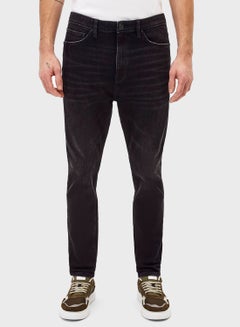 Buy Rinse Slim Fit Jeans Black in Saudi Arabia