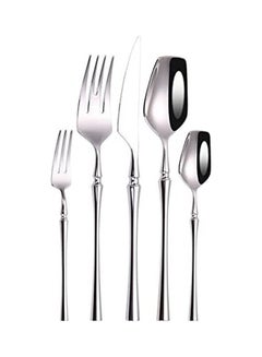 Buy 5 Pcs Tableware Cutlery Set Stainless Steel Multicolour one sizecm in UAE