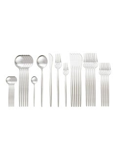 Buy 30 Pieces White Gold Cutlery Set Multicolour one sizecm in UAE