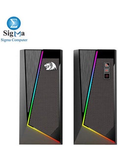 اشتري مكبر صوت ستيريو أنفيل للكمبيوتر المكتبي بإضاءة RGB 2.0 قناة وبـ 6 أوضاع LED ملونة في مصر