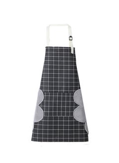 Buy Coral Velvet Adjustable Kitchen Apron Black 72x40x70cm in Egypt