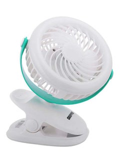 Buy Rechargeable Clip Fan With Light GF21137 White in UAE