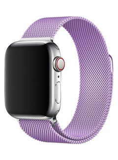 اشتري Milanese Loop Stainless Steel Replacement Band For Apple Watch Series 6/SE/5/4/3/2/1 42/44مم أرجواني في الامارات