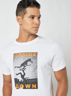 Buy Graphic Print T-Shirt White in UAE