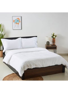 Buy 3-Piece Hamilton Duvet Cover Set Cotton Grey Duvet Cover 220x220 Cm, Pillow Cover 75x50cm in Saudi Arabia