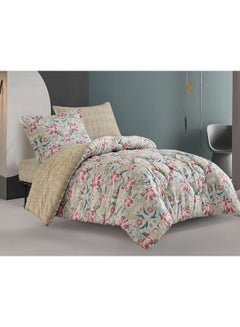 Buy 4-Piece Printed Comforter Set Cotton Multicolour Queen in Saudi Arabia