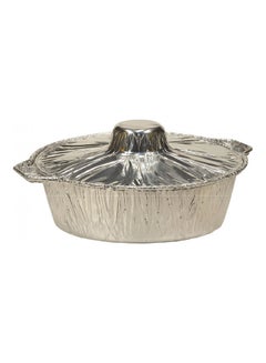 Buy 3-Piece Aluminum Cooking Pots Silver 1150ml in Saudi Arabia