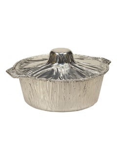 Buy 3-Piece Aluminum Cooking Pots Silver 3200ml in Saudi Arabia