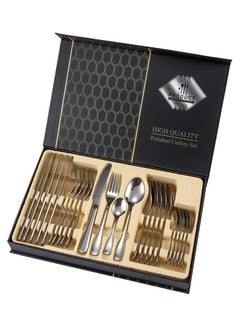 Buy 24-Piece Cutlery Set Silver in Saudi Arabia