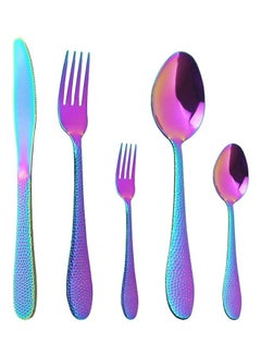 Buy 5-Piece Cutlery Set Multicolour in Saudi Arabia