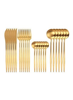 Buy 24-Piece Cutlery Set Gold in Saudi Arabia
