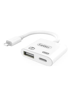 Buy Plug and Play Lightning to OTG Charging Adapter White in UAE
