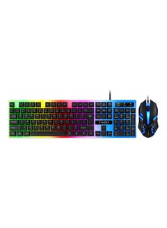 Buy 2-Piece Wired Gaming Keyboard and Mouse with Backlight Black in UAE