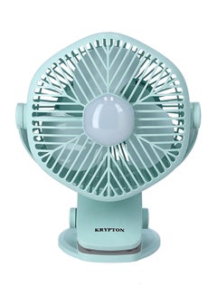 Buy Rechargeable Mini Fan With LED Light KNF5405 Light Green in Saudi Arabia