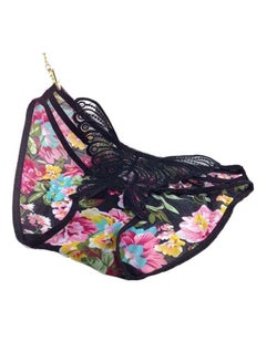 Buy Floral Printed Butterfly Applique Brief Multicolour in Saudi Arabia