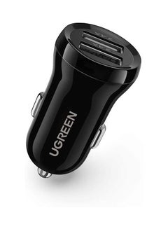 اشتري Mini 24w Car Phone Charger Portable 4.8A Dual USB Charge Adapter black في مصر