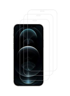 Buy 3-Piece Protective Screen Glass for Apple iPhone 12 Mini Clear in UAE