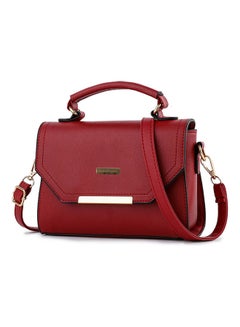 Buy Crossbody Strap With Top Handle Handbag Red in Saudi Arabia